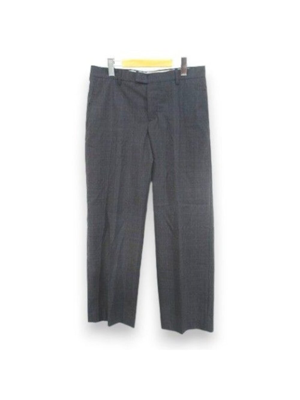 Miu Miu Miu Wool Glen Check Trousers Long Pants Button Fly 48 Gray
